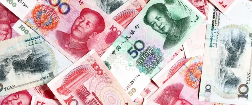Chinese yuan notes