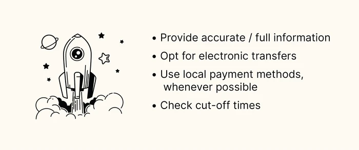 how to speed up money transfer process